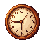 A round wall clock